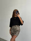 CEQUIN LEOPARD SKIRT