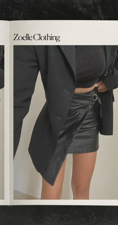 Eco-leather skirt