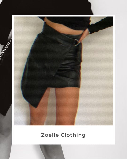 Eco-leather skirt