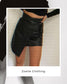 Eco-leather skirt