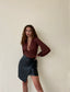 Eco-leather skirt